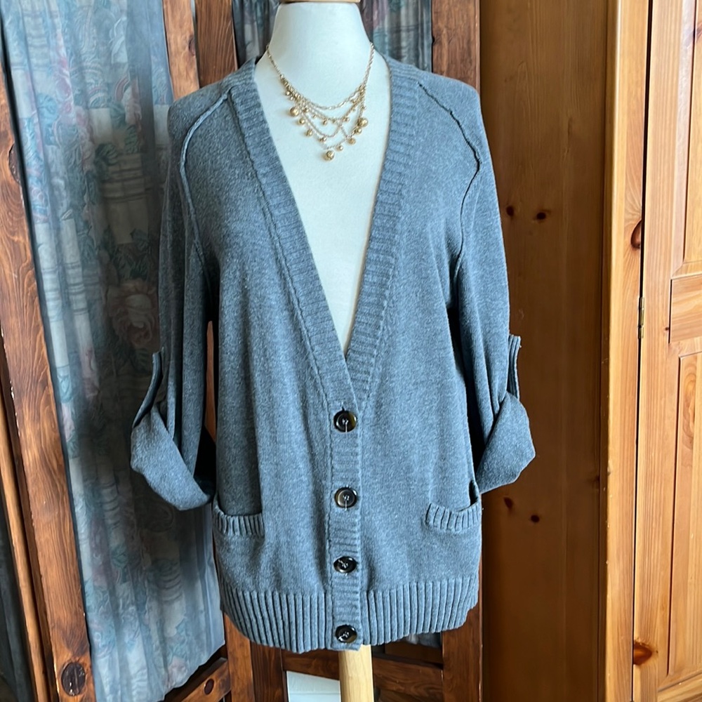 Michael Kors gray sweater cardigan